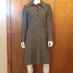 Vintage Wool Herringbone pattern dress